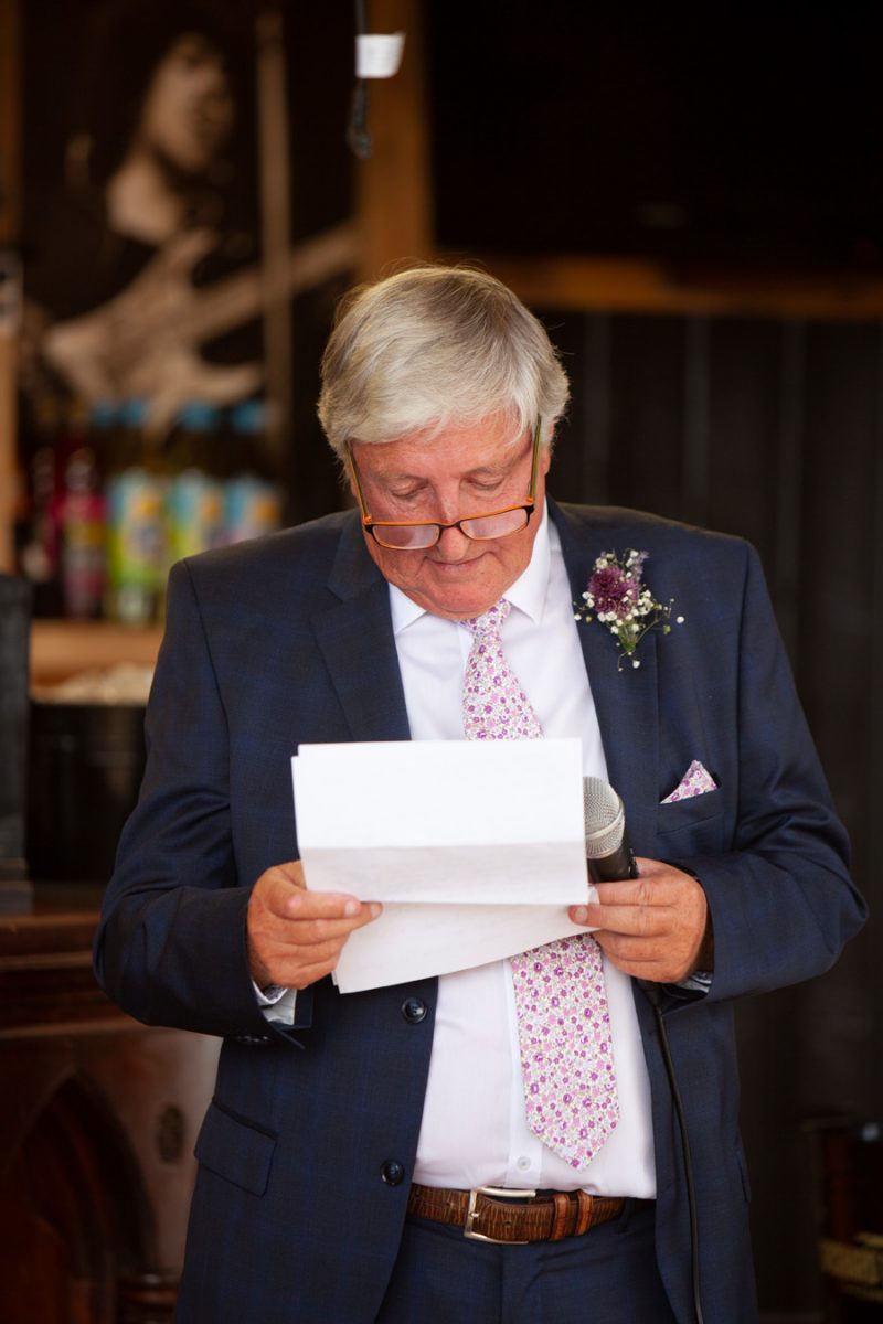 Father of the bride making a speech