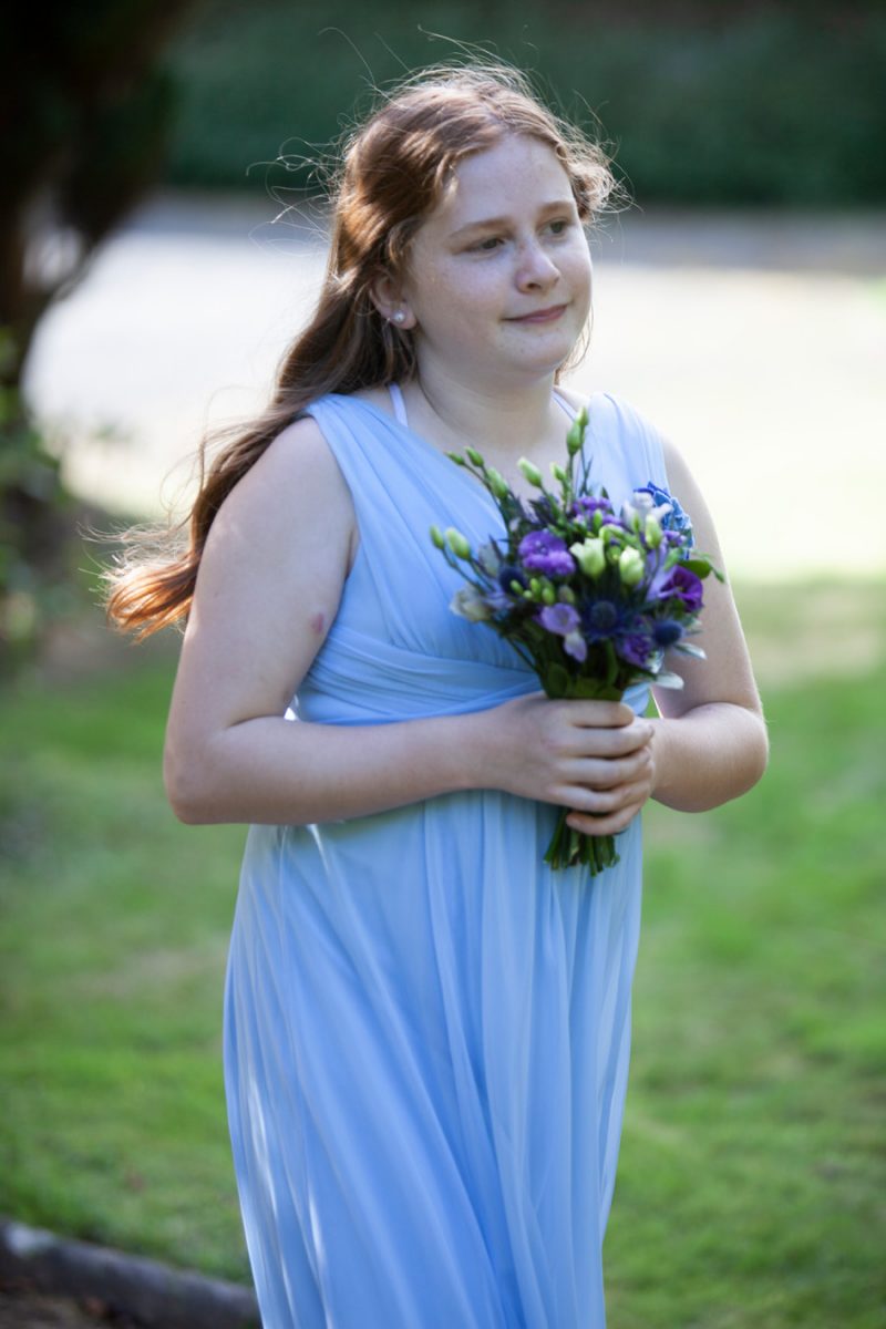 Picture of bridesmaid holding wedding bouquet